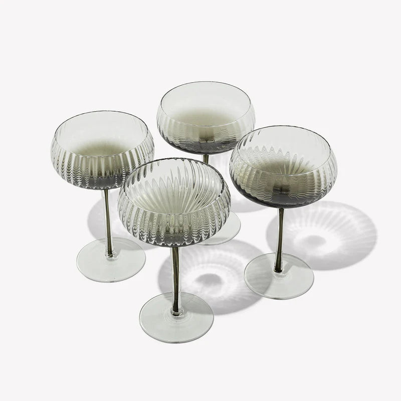 Ribbed Champagne Coupe S/4