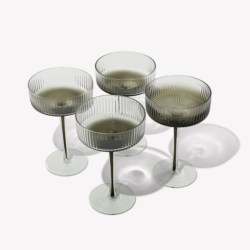 Ribbed Cocktail Glass S/4